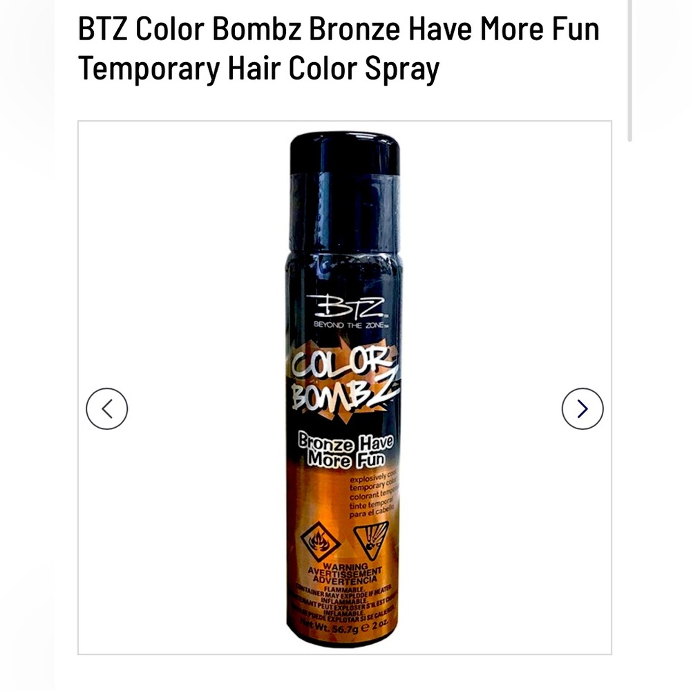 BTZ Beyond the zone color bombs bronze have more fun - Temporary color spray